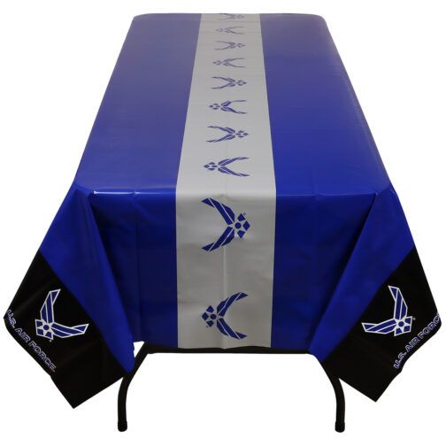 Havercamp Party Products - U.S Air Force - Tablecover End View Lower Angle