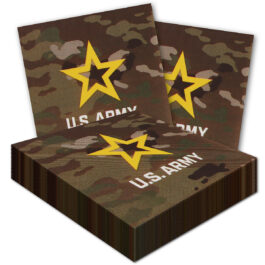 US Army – Napkins Beverage Army Seal Camo 16-pack