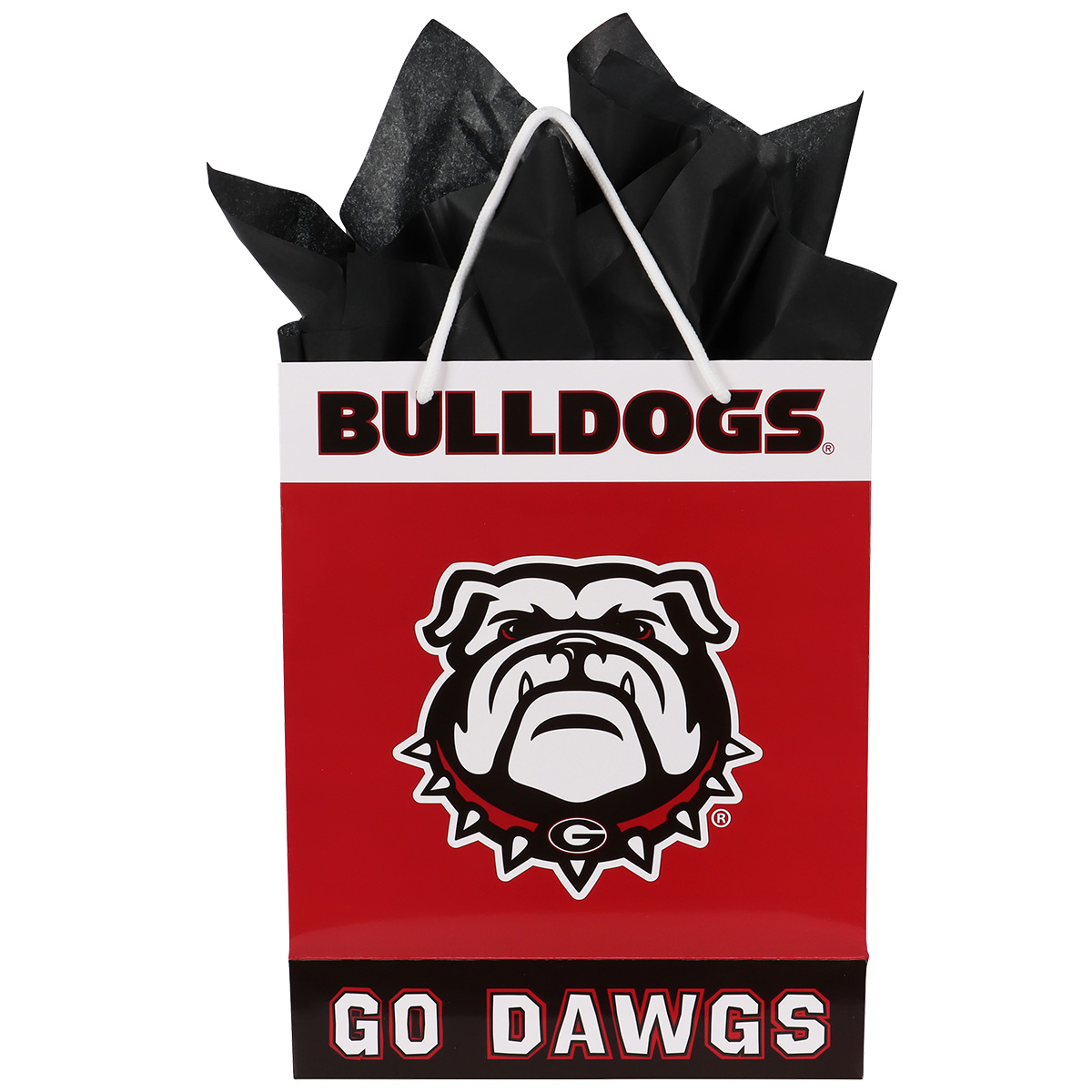 Havercamp Party Gear - Georgia Bulldogs - Gift Bag - w/tissue Dawg Side - Handles up