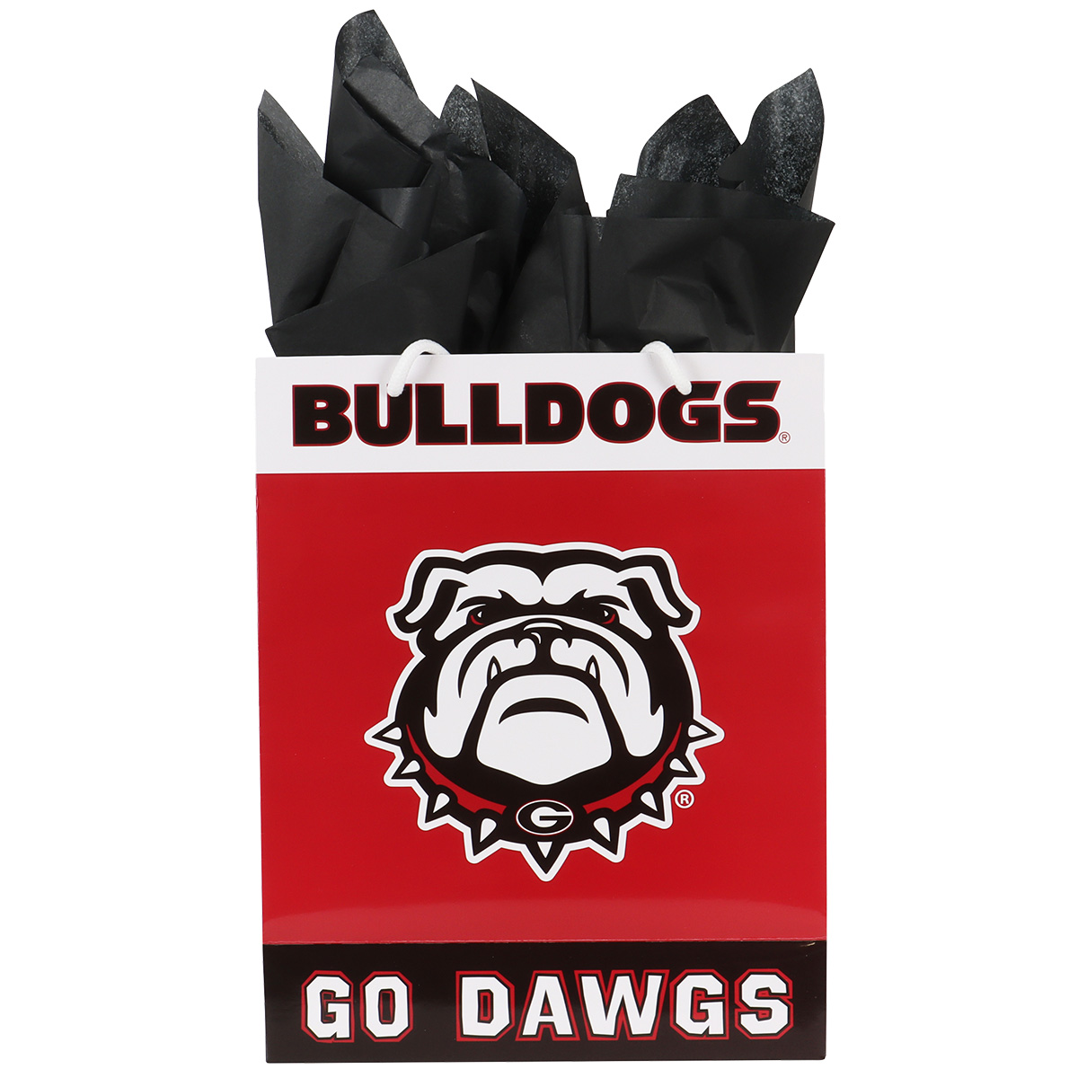Havercamp Party Gear - Georgia Bulldogs - Gift Bag - w/tissue Dawg side Handles inside