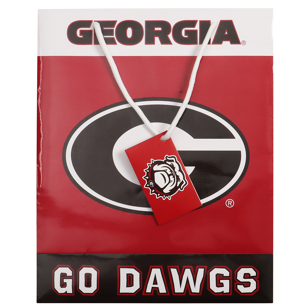 Havercamp Party Gear - Georgia Bulldogs - Gift Bag - no tissue with gift tag on handle