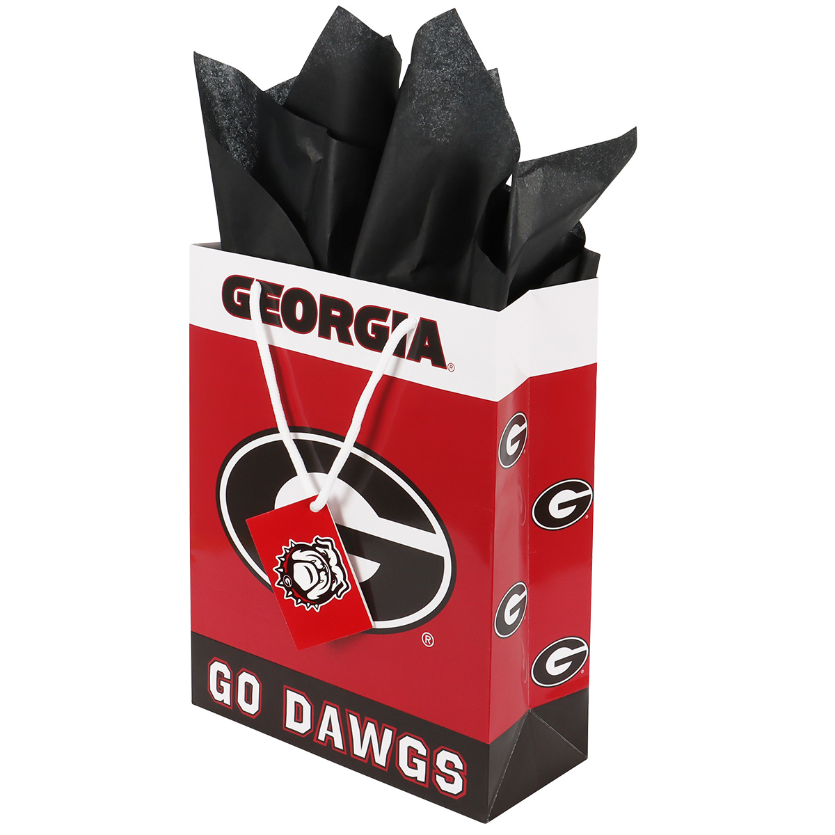 Havercamp Party Gear - Georgia Bulldogs - Gift Bag - w/tissue G Side with Gift Tag