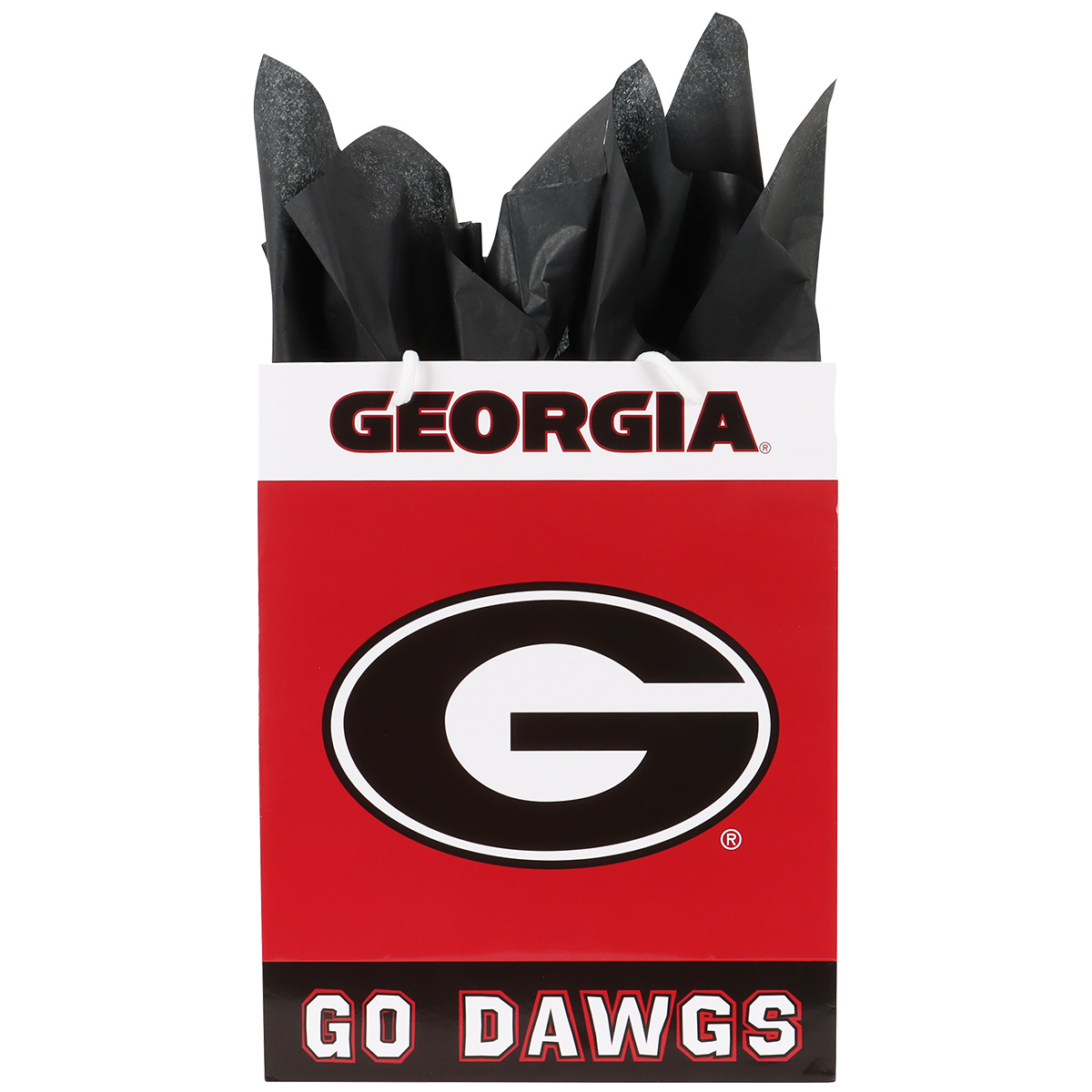 Havercamp Party Gear - Georgia Bulldogs - Gift Bag - w/tissue - G Side handles inside