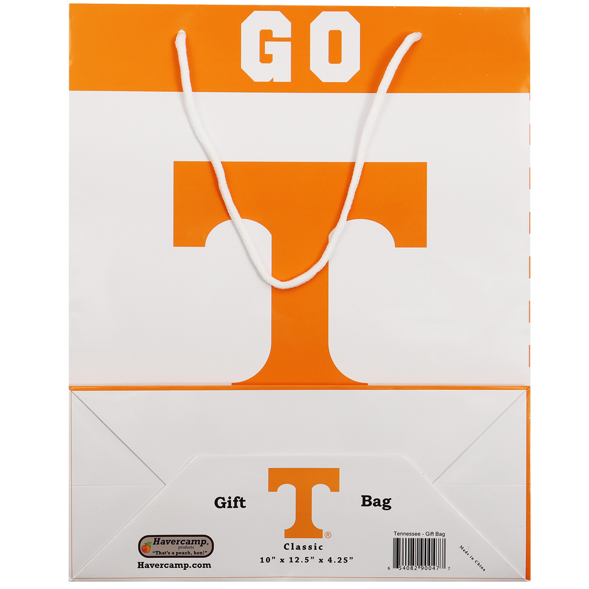 Havercamp Party Gear - Tennessee Vols - Gift Bag with Tissue - Handles Down - UPC Code